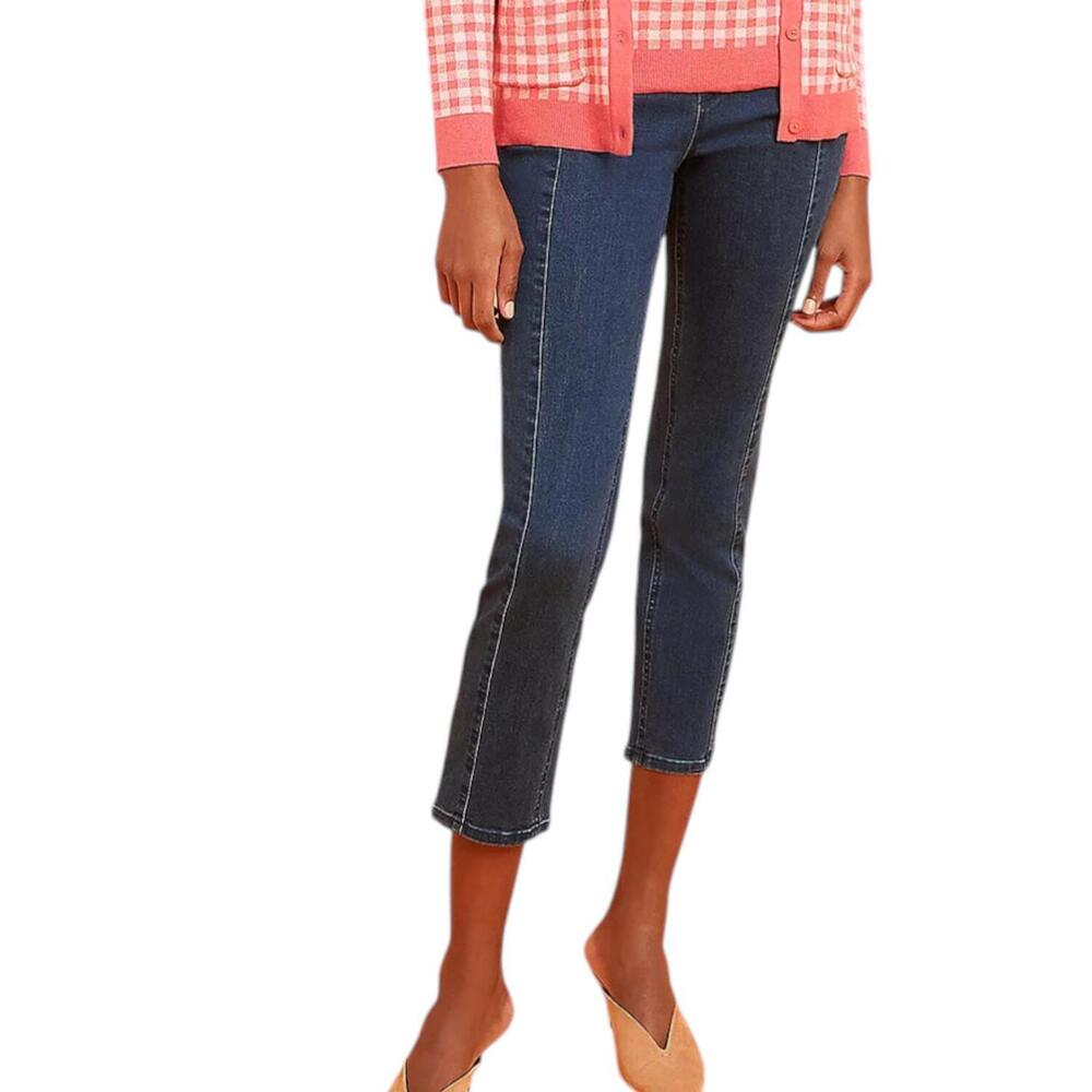 Isaac Mizrahi Live! Regular True Denim Pull On Ankle Jean Med Indigo - Regular